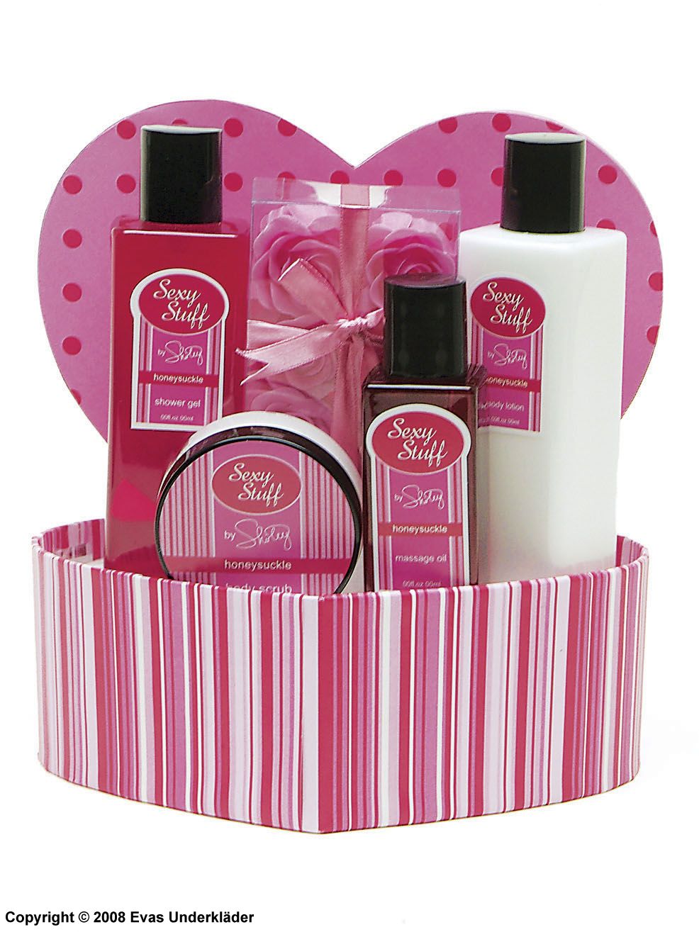 Gift set with heart of passion box